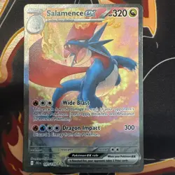 Salamence EX Pokemon Card Wide Blast Dragon Impact HP320 127/124 - Image 1