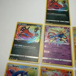 Lot of 7 Pokemon Amazing Rare Cards Zacian Kyogre Reshiram Yveltal Zamazenta VG - Image 3