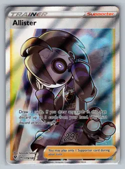Allister (Full Art) SWSH04: Vivid Voltage #179/185 Ultra Rare,Holo Pokemon Card - Image 1