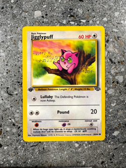 Pokemon TCG Cards 1st Edition Jigglypuff 54/64 Jungle LP - Image 1