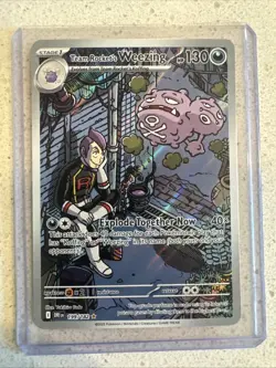 Pokemon TCG Team Rockets Weezing Art Holo Rare Destined Rivals 199/182 Mint - Image 1