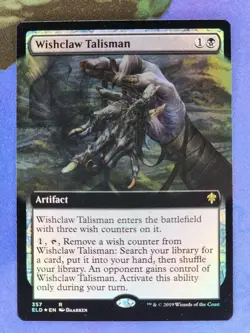 1x FOIL EXTENDED Wishclaw Talisman, NM, ELD, Magic: the Gathering, MtG - Image 1