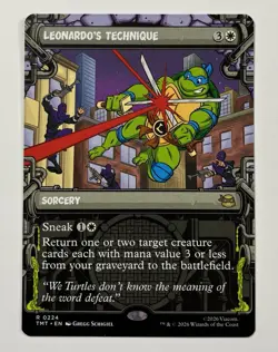 Leonardo's Technique (Showcase) R Teenage Mutant Ninja Turtles 224 Foil NM - Image 1