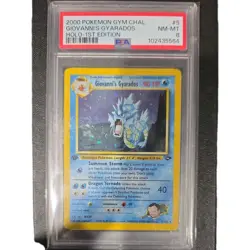 PSA 9 1st Edition Giovanni's Gyarados Holo 5/132 - 2000 Gym Challenge Pokemon - Image 1