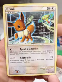 Eevee FRENCH 48/90 HGSS Undaunted NM Non-Holo Pokemon TCG - Image 2
