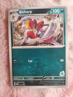 Pokemon Bisharp SVP 112 Battle Academy 2024 Stamp Black Star Promo TCG Card - Image 1