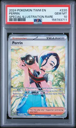2024 POKEMON TWM EN-TWILIGHT MASQUERADE SPECIAL ILLUSTRATION RARE PERRIN PSA 10 - Image 1