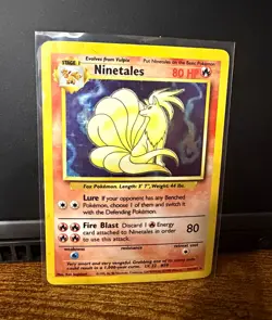 Pokemon TCG Ninetales Base Set 12/102 Holo Rare Unlimited Eng 1999 80HP - Image 1