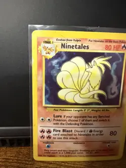 Pokemon TCG Ninetales Base Set 12/102 Holo Rare Unlimited Eng 1999 80HP - Image 2