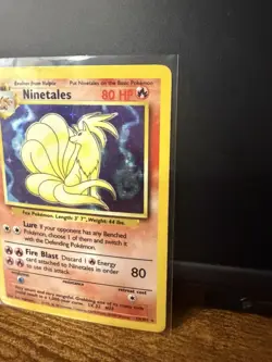 Pokemon TCG Ninetales Base Set 12/102 Holo Rare Unlimited Eng 1999 80HP - Image 3