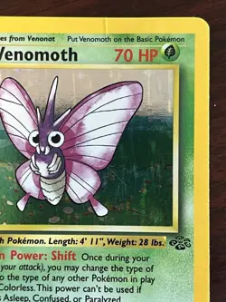 Venomoth 13/64 Jungle Set Rare Holo Vintage Pokemon TCG Card HP - Image 3