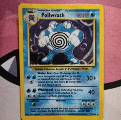 Pokemon TCG 1999 Base Set Poliwrath 13/102 Holo 90 HP English - Image 1