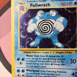 Pokemon TCG 1999 Base Set Poliwrath 13/102 Holo 90 HP English - Image 2