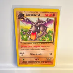 Pokemon TCG Aerodactyl 16/62 Fossil Rare Regular Unlimited (MP) - Image 1