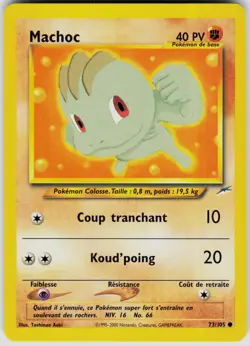 Machop 73/105 Common Neo Destiny Pokemon Unlimited [FRENCH] - Image 1