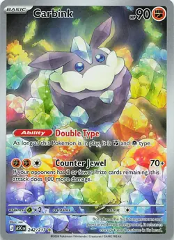 Carbink 242/217 Illustration Rare Ascended Heroes Pokemon Holo Near Mint - Image 1