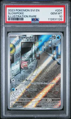 2023 POKEMON SVI EN-SCARLET & VIOLET ILLUSTRATION RARE #204 SLOWPOKE PSA 10 - Image 1