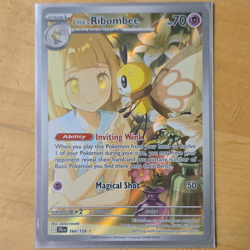 Pokemon TCG Lillie's Ribombee 164/159 Illustration Rare Holo Sv09 HP 70 - Image 1