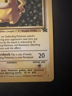 Pikachu 1 Wizards Black Star Promos WOTC Promo MP - Image 4