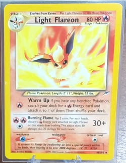 Pokemon 2000 Neo Destiny Light Flareon Uncommon Unlimited #46/105 80 HP - Image 1
