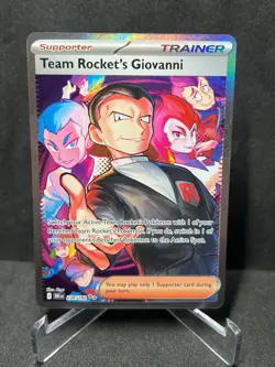 Team Rocket's Giovanni 238/182 Destined Rivals Pokemon Holo Near Mint - Image 1