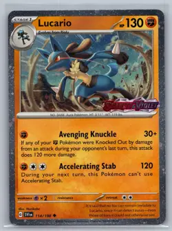 Lucario 114/198 Uncommon Scarlet & Violet Pokemon Near Mint (STAMPED) - Image 1