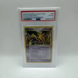 2006 Pokemon EX Crystal Guardians Alakazam Gold Star #99 Holo PSA 4 - Image 1