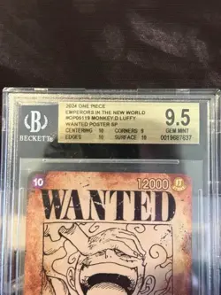 2024 One Piece Monkey D. Luffy Wanted Poster SP OP-05-119 BGS 9.5 Gem Mint - Image 2