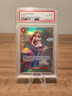 One Piece Nami SP Special Alt Art OP01-016 Awakening of the New Era PSA 10 2023 - Image 1