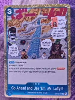 Go Ahead and Use 'Em, Mr. Luffy!!! OP15-055 Kami's Island One Piece Foil NM - Image 1