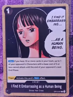 I Find It Embarrassing as a Human Being OP15-097 Kami's Island One Piece NM - Image 1