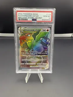 Charizard VSTAR 174/172 Holo Brilliant Stars Secret Pokemon Card PSA 10 - Image 1