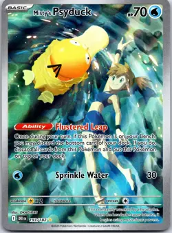 Misty's Psyduck 193/182 Illustration Rare Destined Rivals Pokemon Near Mint - Image 1
