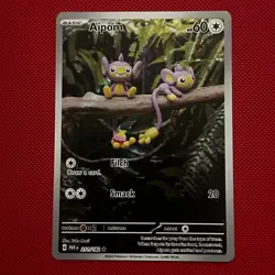 Pokemon TCG Aipom Paradox Rift 211/182 Holo Illustration Rare - NM - Image 1