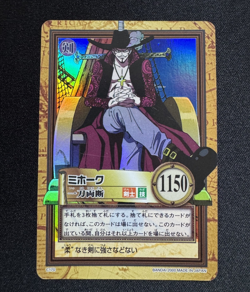One Piece Mihawk Carddass Hyper Battle TCG C170 Holo Foil Vintage 2000 Japan - Image 1