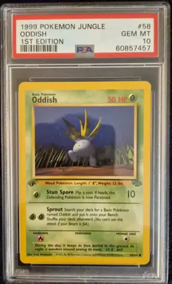 PSA 10 - 1999 Pokemon Jungle 1st Edition Oddish #58/64 - GEM MINT! - Image 1