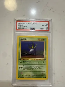 1999 Pokemon Jungle 1st Edition Oddish #58/64 PSA 10 - Image 1