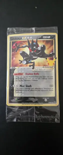 2021 Pokemon SWSH144 Greninja Gold Star Holo Promo Black Star Sealed - Image 1