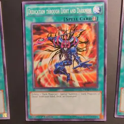 Konami Yu-Gi-Oh! Dedication Through Light and Darkness DPRP-EN014 1st Ed x3 - Image 3
