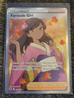 Pokemon TCG Furisode Girl (Full Art) Silver Tempest 190/195 Holo Ultra Rare - Image 1