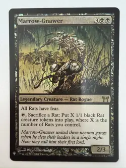 FOIL Marrow-Gnawer - Rare - Legendary Rat - MB1 - Near Mint + Magic MTG Card - Image 1