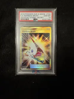 Pokemon TCG Celestial Storm - PSA 10 Rainbow Brush 182/168 Holo Secret Rare - Image 1