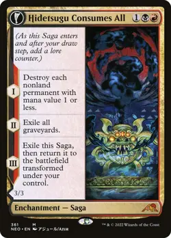 LP - Foil - Hidetsugu Consumes All (Showcase) - 361 - Kamigawa: Neon Dynasty - Image 1
