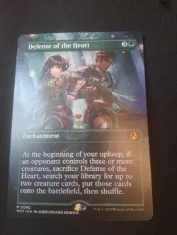 Defense of the Heart MTG WOE Enchanting Tales #80 Borderless Anime Mythic NM - Image 1