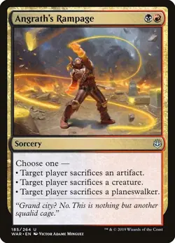Angrath's Rampage 2x FOIL WAR MTG War of the Spark Uncommon MINT black red - Image 1