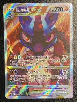 Lucario VSTAR Full Art SWSH291 Promo Pokemon SWSH Black Star Promo NM Free Ship - Image 1