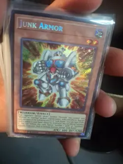Konami Yu-Gi-Oh! TCG Junk Armor BLGG-EN032 Secret Rare 1st Ed Holo - Image 1