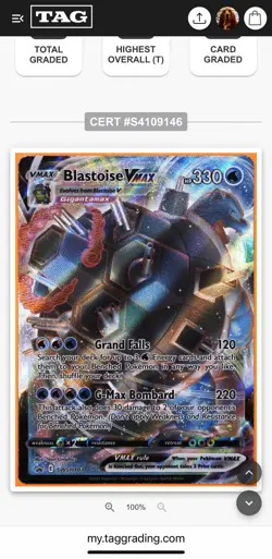 2021 Pokemon VMAX Battle Box Blastoise VMax SWSH103 Black Star Promo - TAG 10 - Image 5