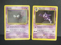 😈1999 Pokemon Base Set: Gastly (50/102) and Haunter (29/102) Pokemon Cards HP😈 - Image 2