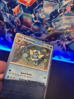 Pokemon TCG Vaporeon 168 Sv: Scarlet & Violet Promo Cards Cosmo Holo - Image 2